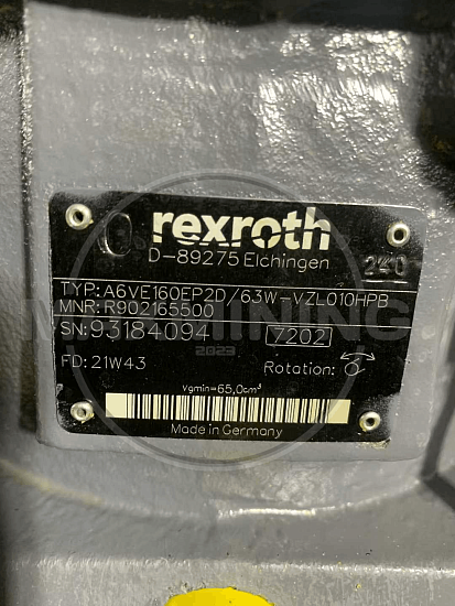 Гидромотор Bosch / Rexroth R902165500 A6VE160EP2D 63W-VZL010HPB