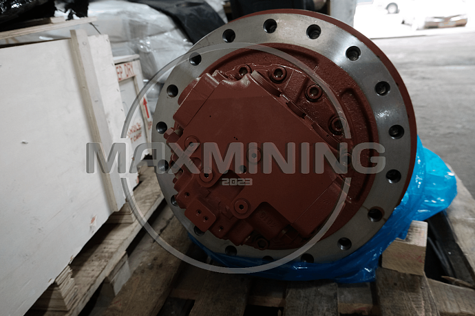 Редуктор хода в сборе с гидромотором для экскаватора Hyundai R320LC-7 (под штуцер)