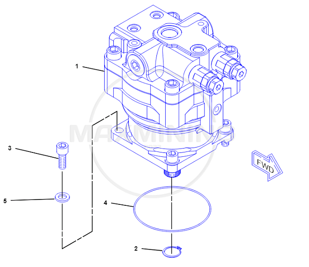 Гидромотор редуктора поворота платформы для экскаватора САТ 345