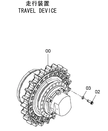 Редуктор хода для экскаватора Hitachi ZX850, ZX870