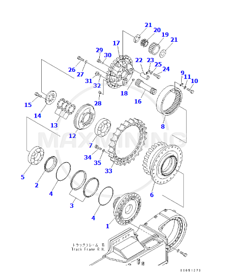 Редуктор хода для экскаватора Komatsu PC2000-8