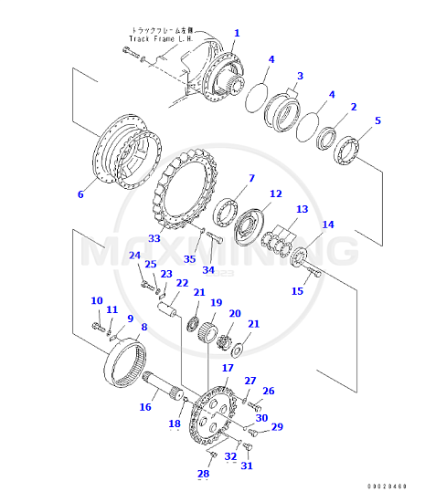 Редуктор хода для экскаватора Komatsu PC2000-8