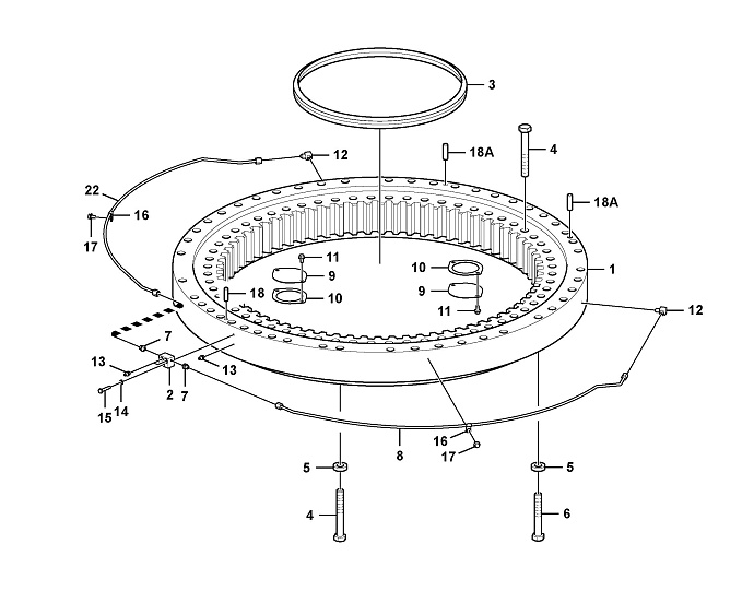 Опорно-поворотное устройство для экскаватора Volvo EС700